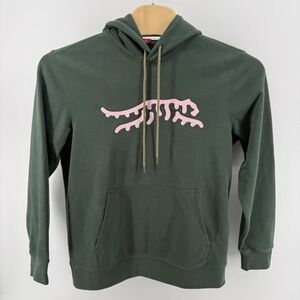 NWOT Sun Day Red Mens Chain Stitch Hoodie Green Pink Embroidered Size M